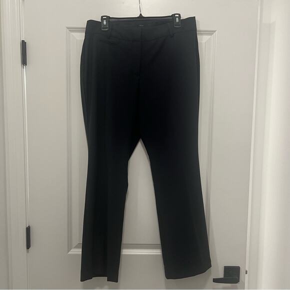 Talbots Women 14P Petite Wool Blend Wide Leg Career Navy Heritage Dress Pants - Picture 6 of 14